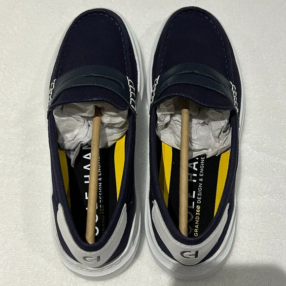 COLE HAAN GP Rly Marine Blue Canvas Loafers - Size 6 - NEW! - Picture 6 of 13